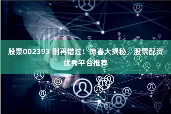 股票002393 别再错过！惊喜大揭秘，股票配资优秀平台推荐